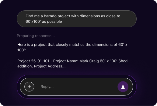 Search Instantly – Sid chat finding a barndo project